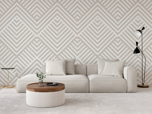 Abelia – vardagsrum med vit soffa, soffbord och lampskärm